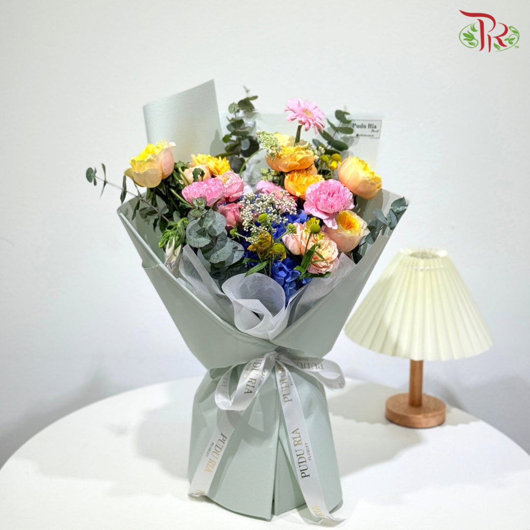 Signature Weekly Flower Bunch - Blooming Symphony Big With Wrapping