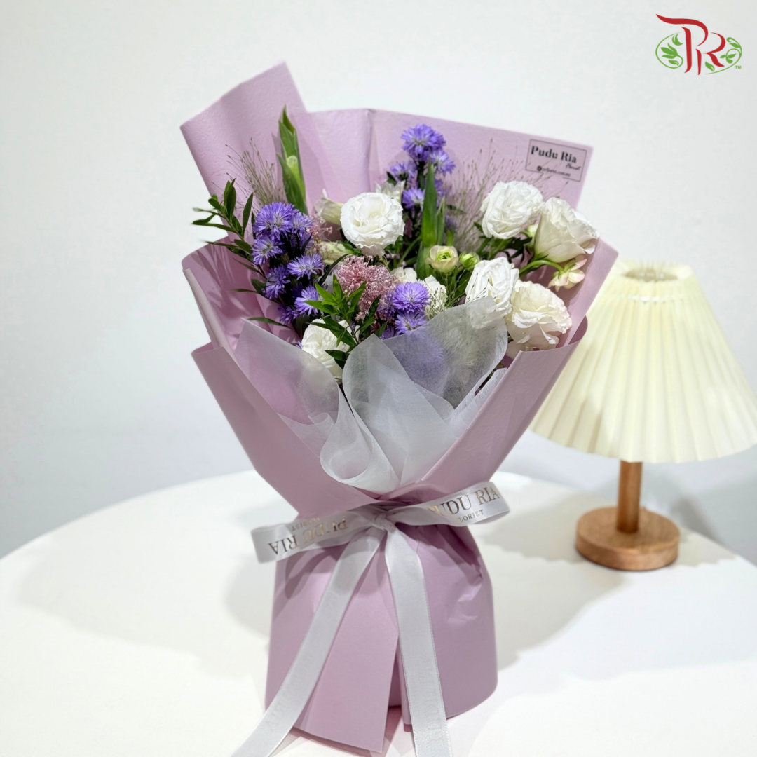 Signature Weekly Flower Bunch - Pure Elegance Medium With Wrapping